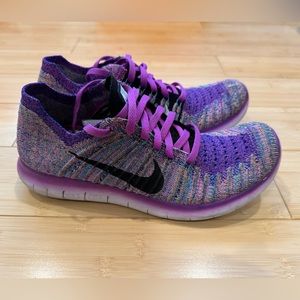 Size 7 - Nike Free Rn Flyknit Hyper Purple
